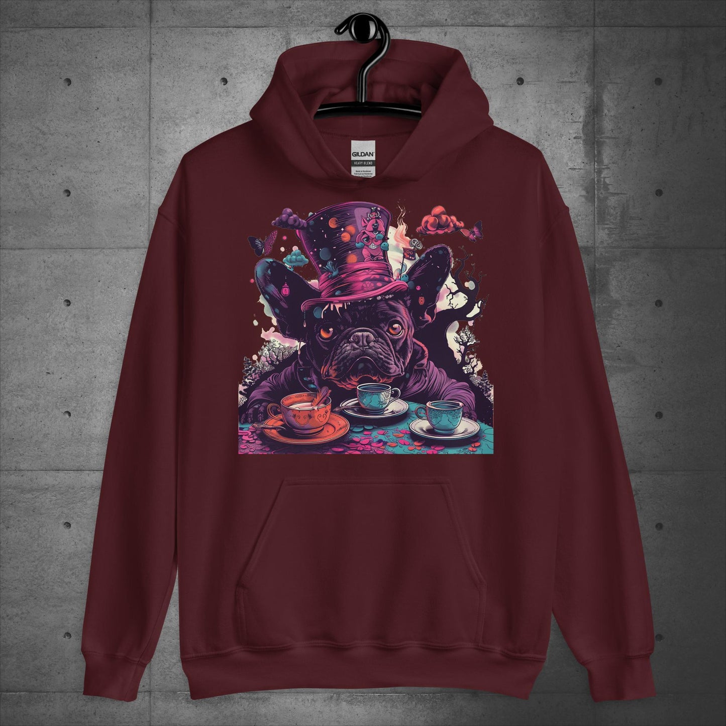 Alice in Wonderland Frenchie Tea Party - Unisex Hoodie - Frenchie Emporium