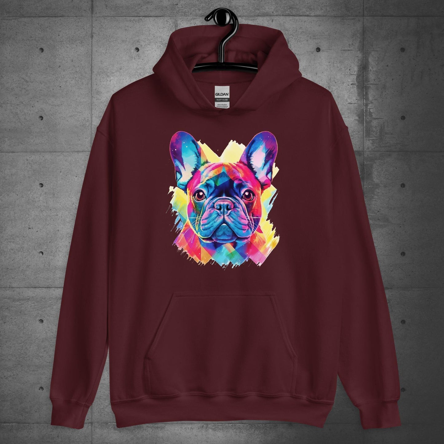 Vibrant Frenchie Abstract - Unisex Hoodie - Frenchie Emporium