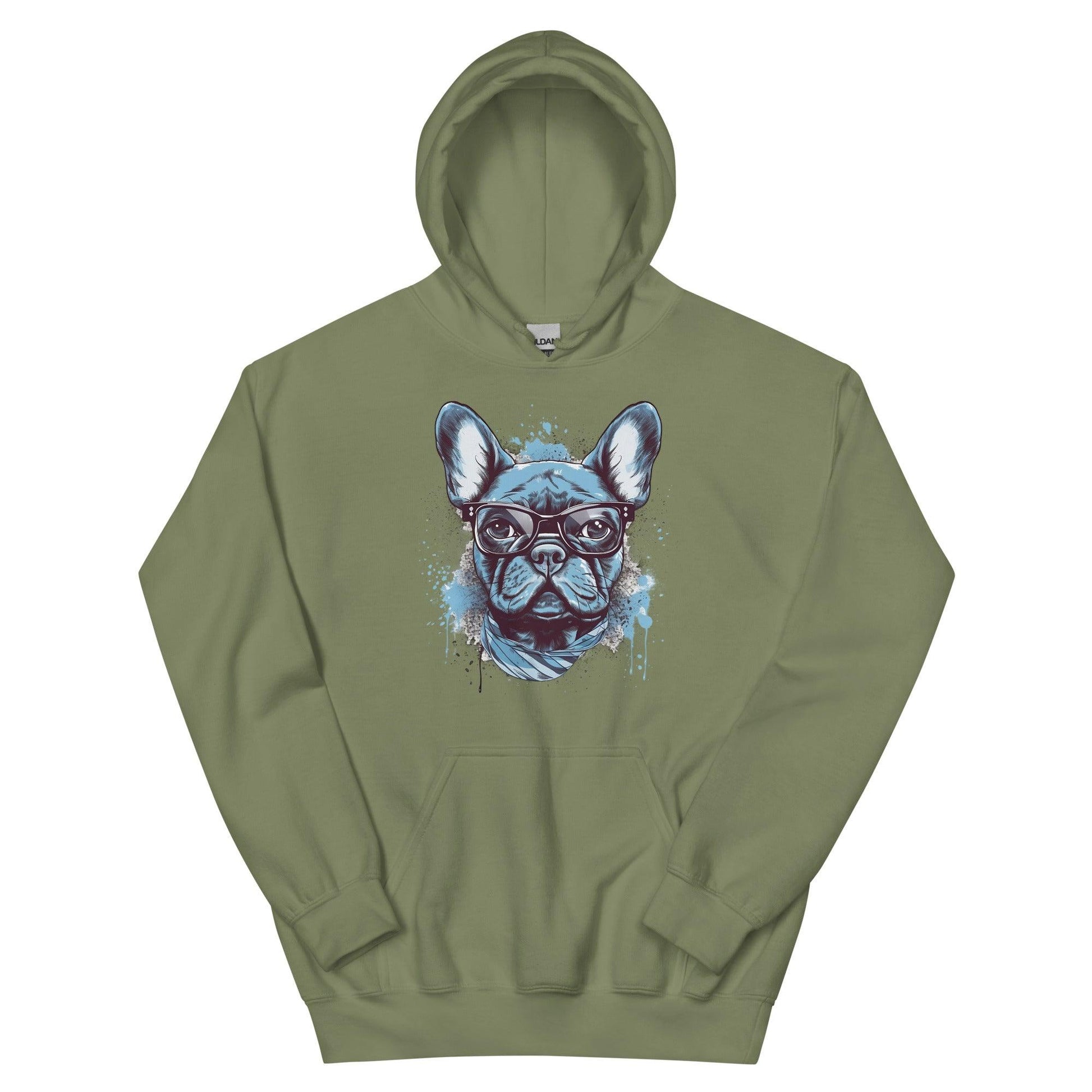 Hipster Frenchie - Unisex Hoodie - Frenchie Emporium