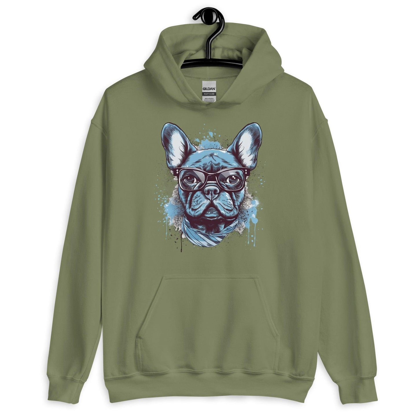 Hipster Frenchie - Unisex Hoodie - Frenchie Emporium