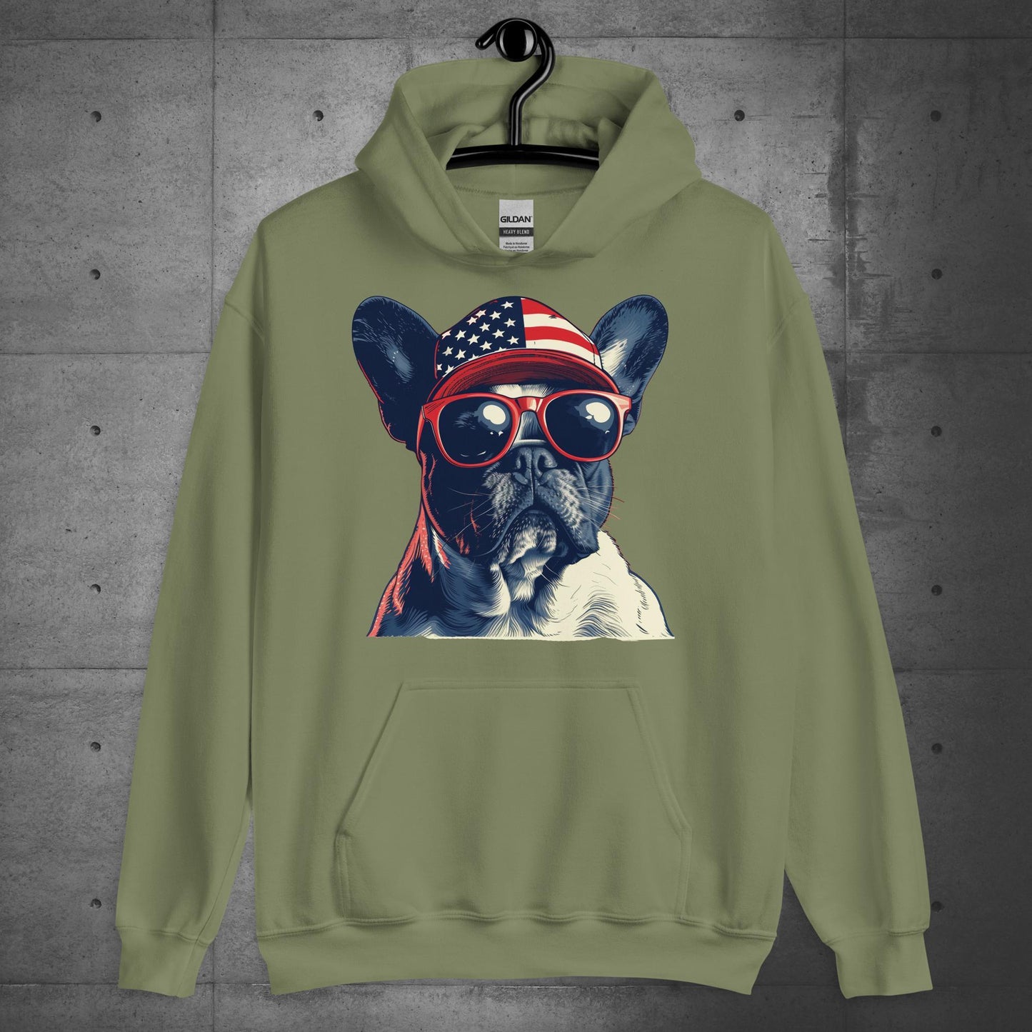 Frenchie Unisex Hoodie-Pride of America - Frenchie Emporium