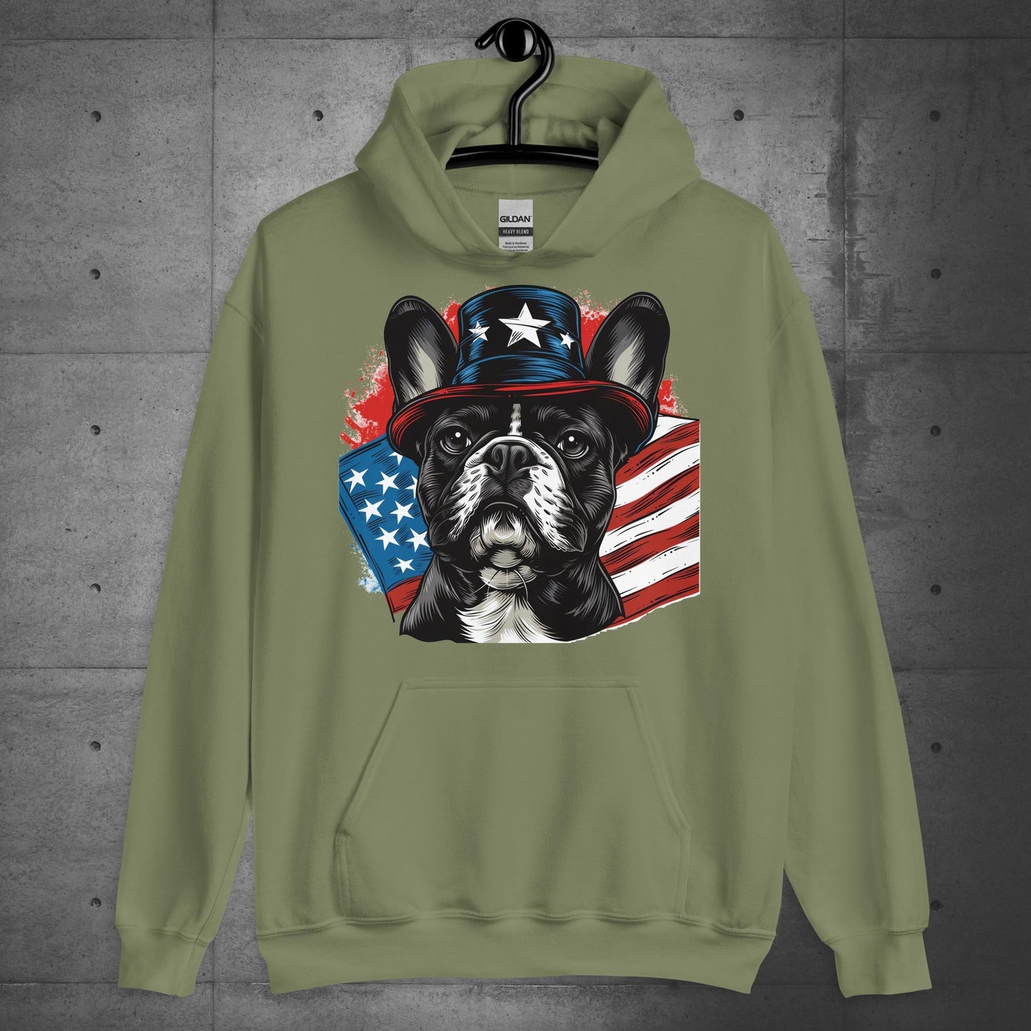French Bulldog Patriot Unisex Hoodie - Frenchie Emporium