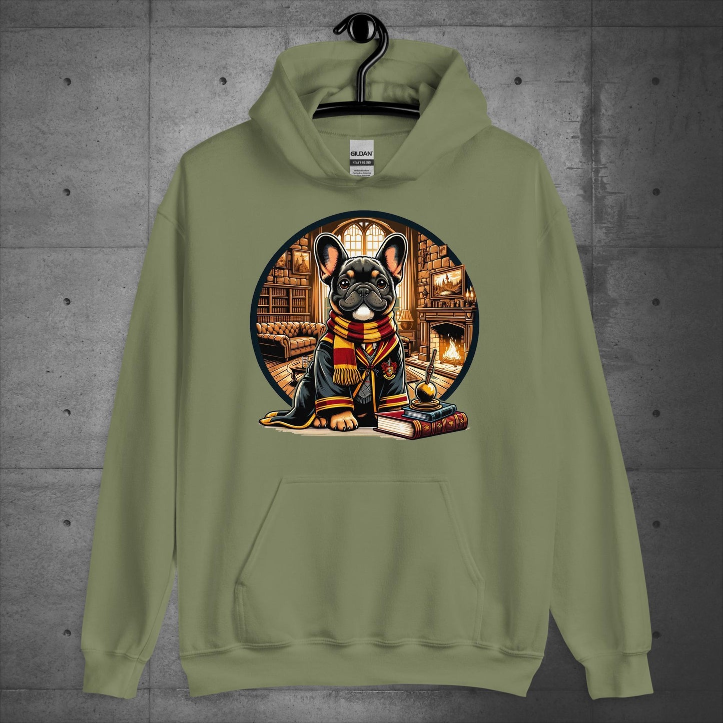 Unisex "Gryffindor Frenchie" Hoodie: - Frenchie Emporium