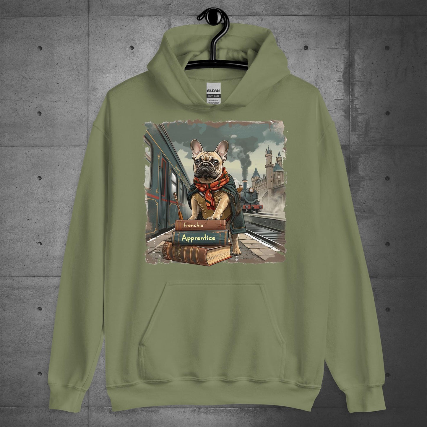 Unisex French Bulldog "Train to Wizardry" Hoodie - Frenchie Emporium