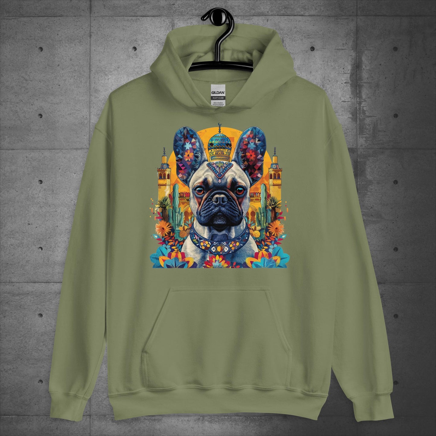 Colorful Marrakesh Medina Frenchie Unisex Hoodie - Frenchie Emporium