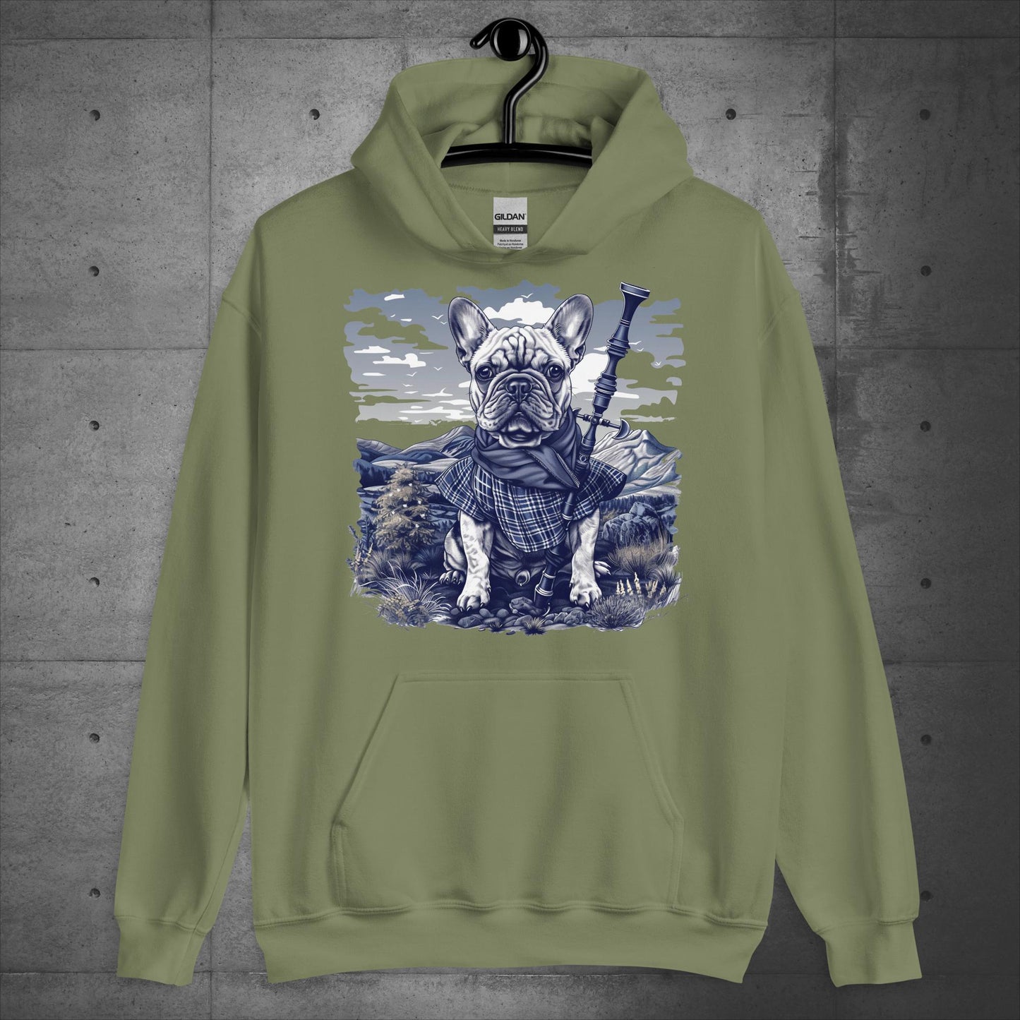 Tartan Highland Frenchie - Unisex Hoodie - Frenchie Emporium