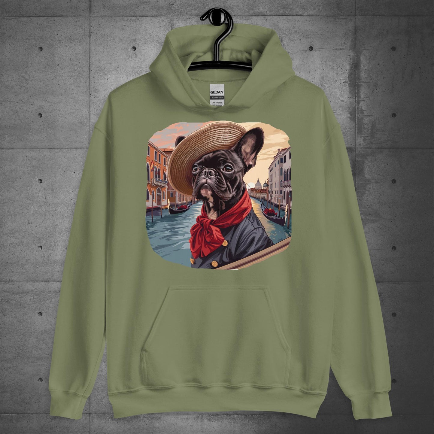 Frenchie as Venice Gondolier - Unisex Hoodie - Frenchie Emporium