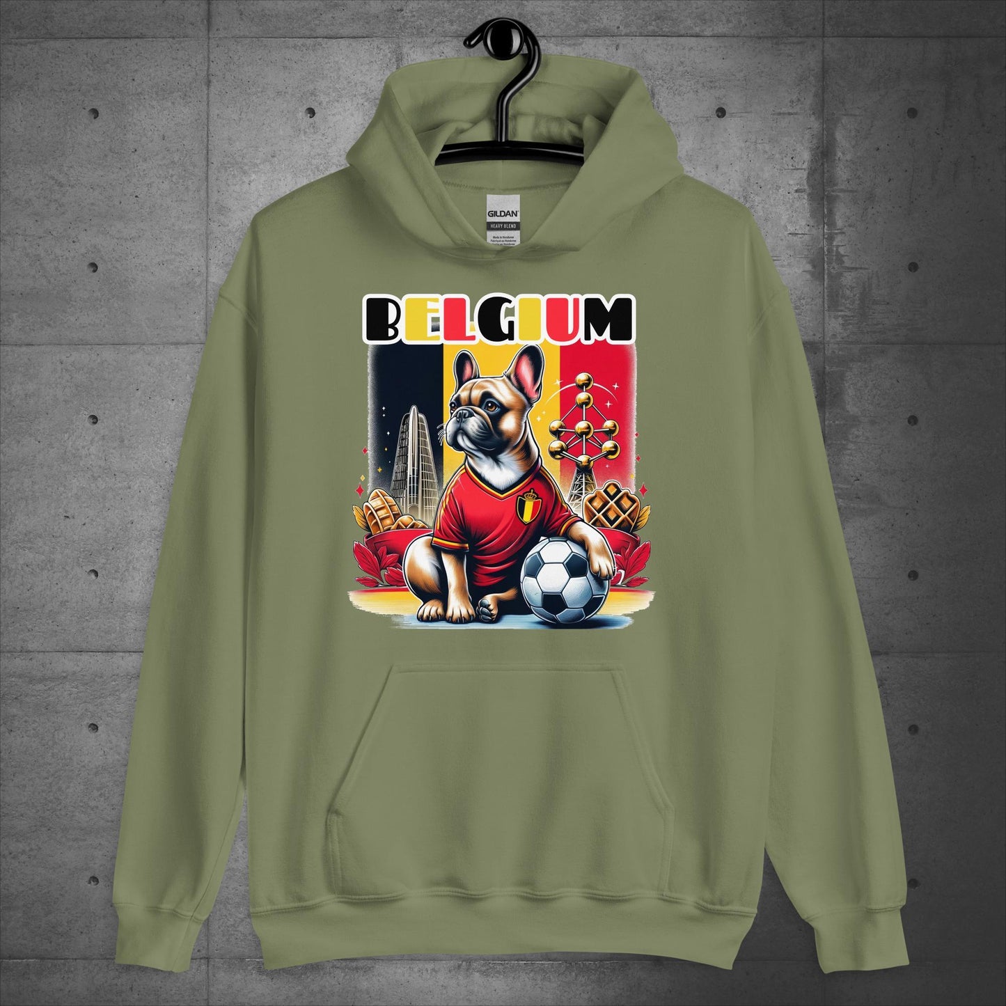 Frenchie Belgium Football Fan - Unisex Hoodie - Frenchie Emporium