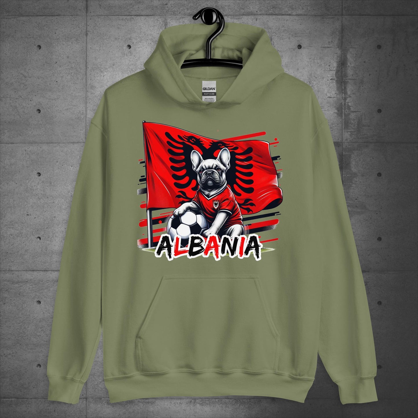 Frenchie Albania Football Fan - Unisex Hoodie - Frenchie Emporium