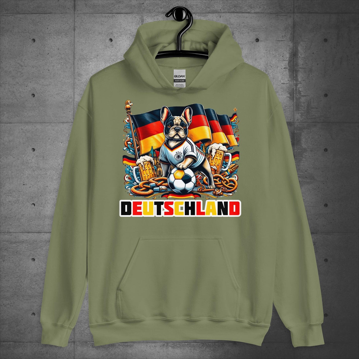 Frenchie Deutschland Football Fan - Unisex Hoodie - Frenchie Emporium