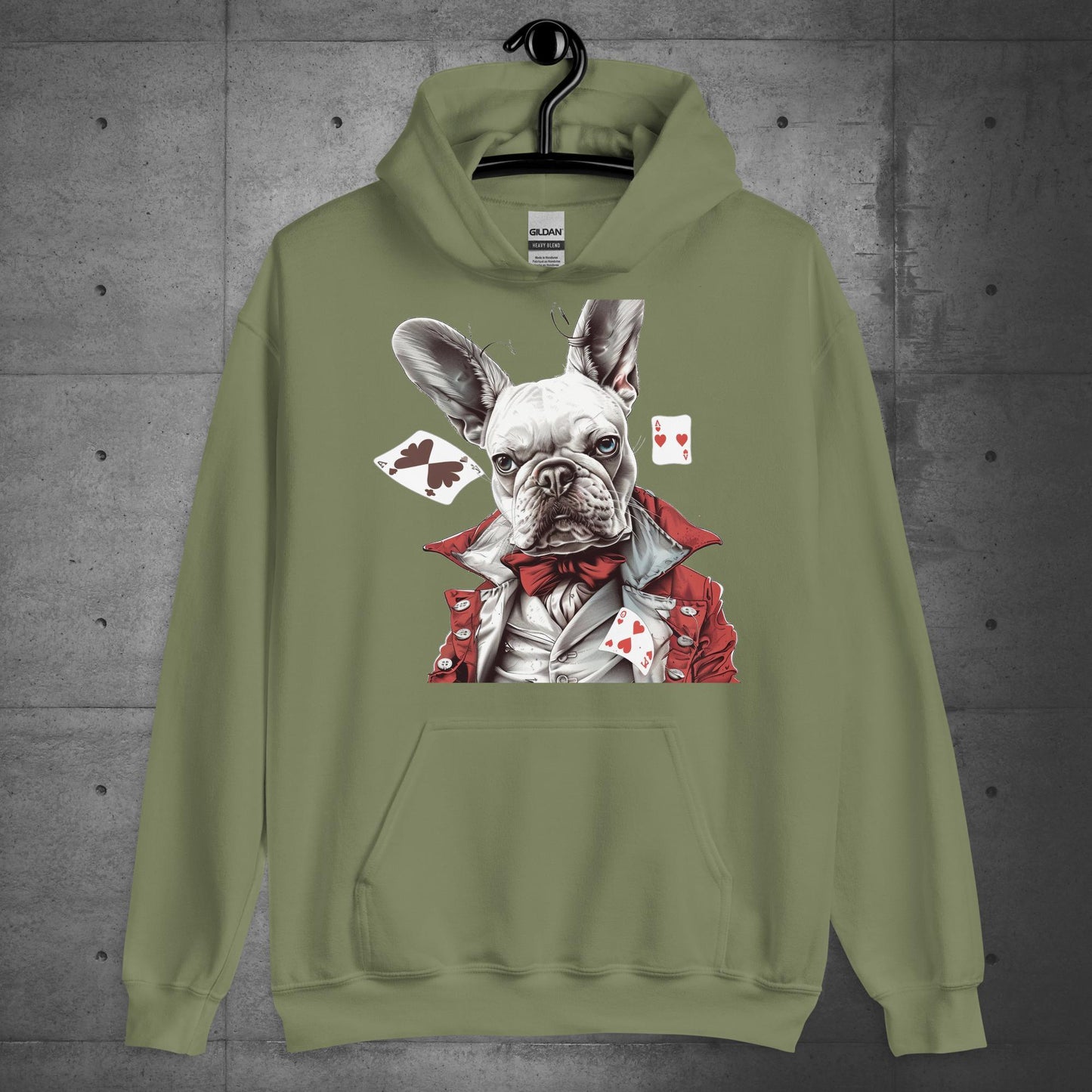 "Player of the cards" Frenchie - Unisex Hoodie - Frenchie Emporium