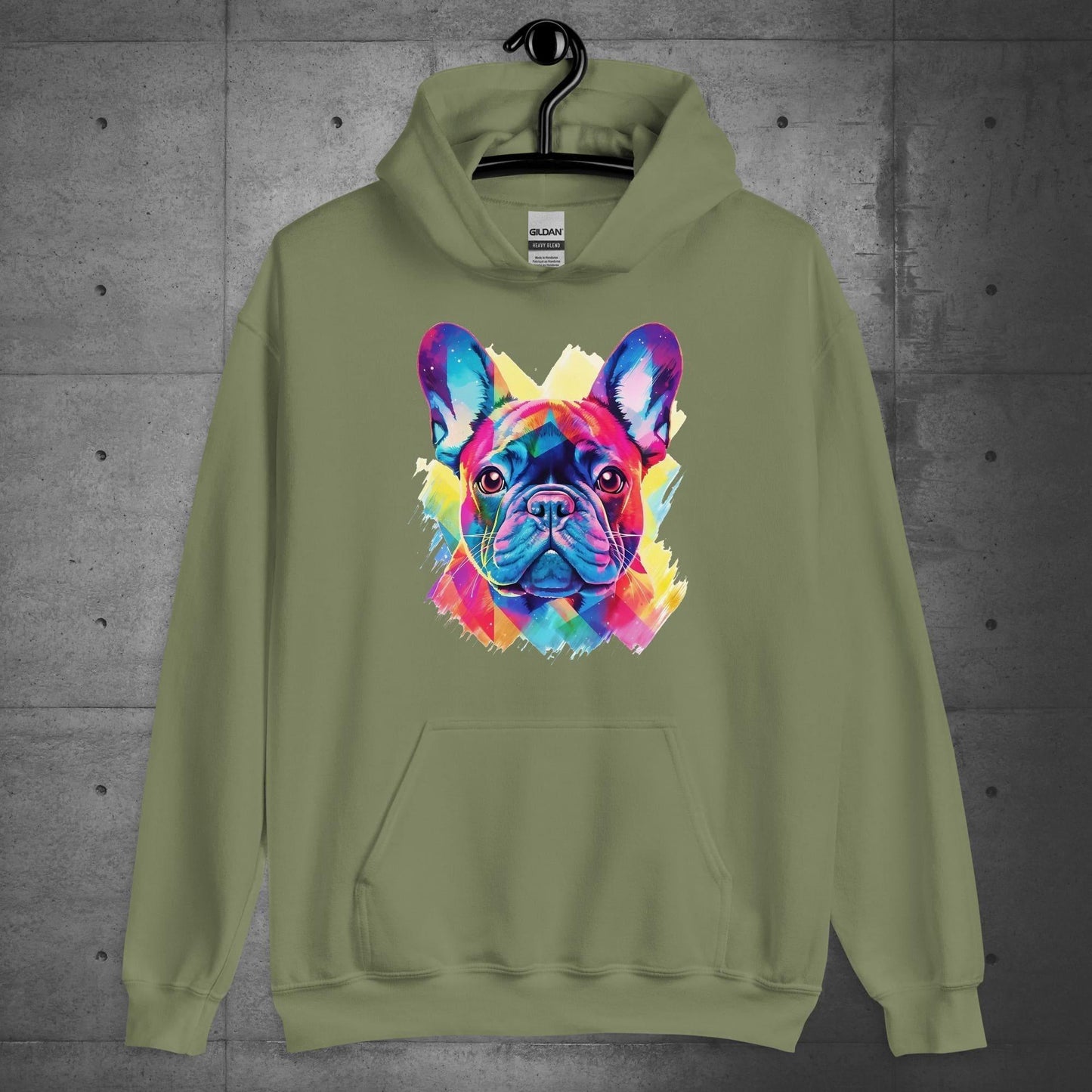 Vibrant Frenchie Abstract - Unisex Hoodie - Frenchie Emporium