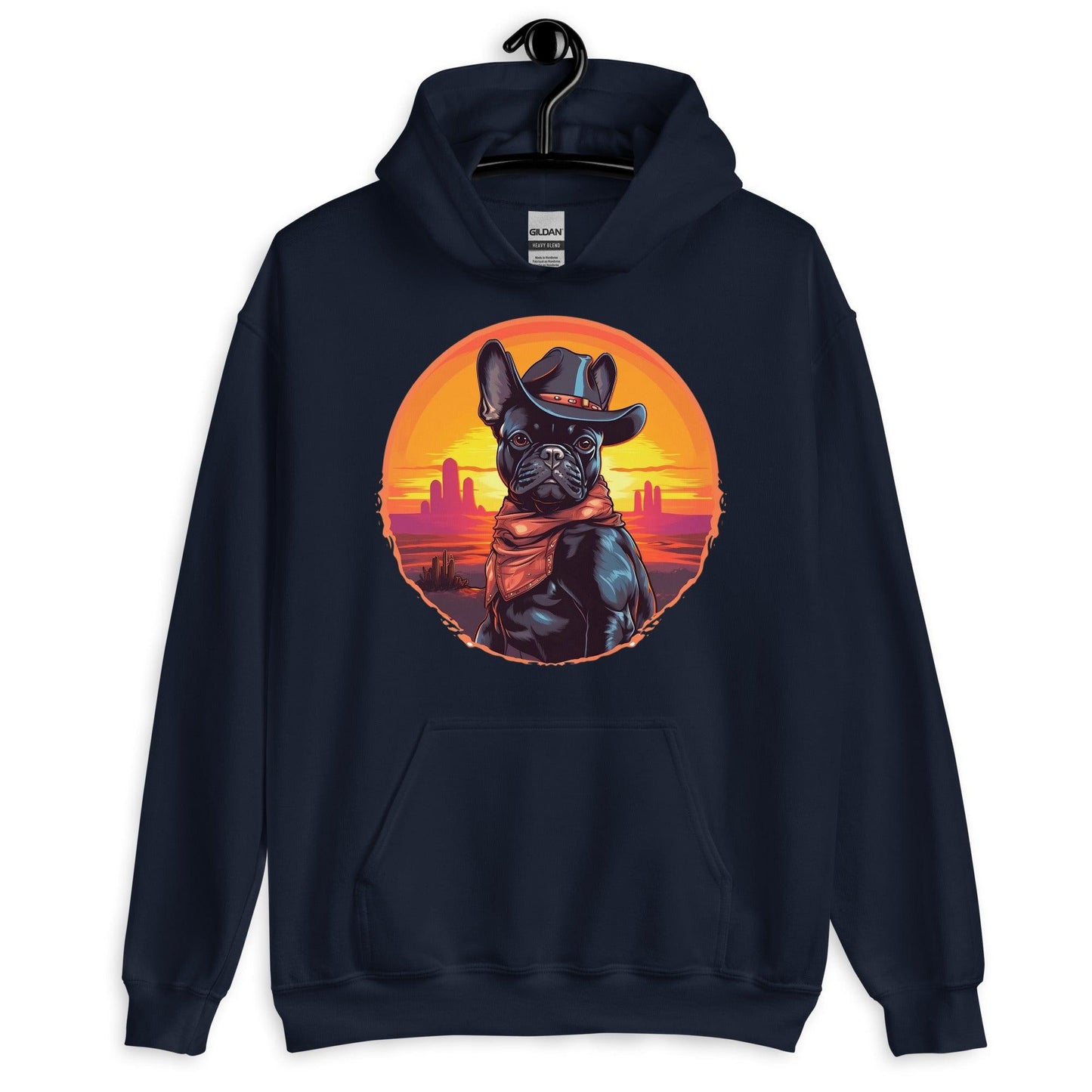 Wild West Cowboy Style Frenchie Unisex Hoodie - Frenchie Emporium
