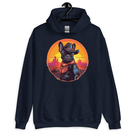 Wild West Cowboy Style Frenchie Unisex Hoodie - Frenchie Emporium