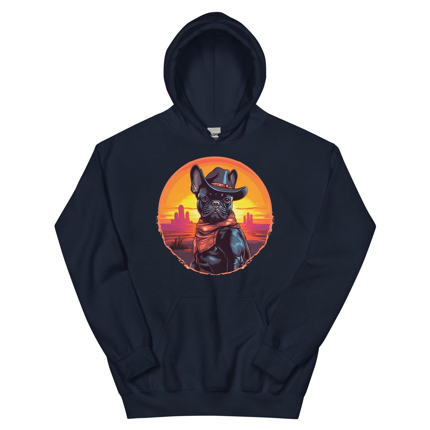 Wild West Cowboy Style Frenchie Unisex Hoodie - Frenchie Emporium