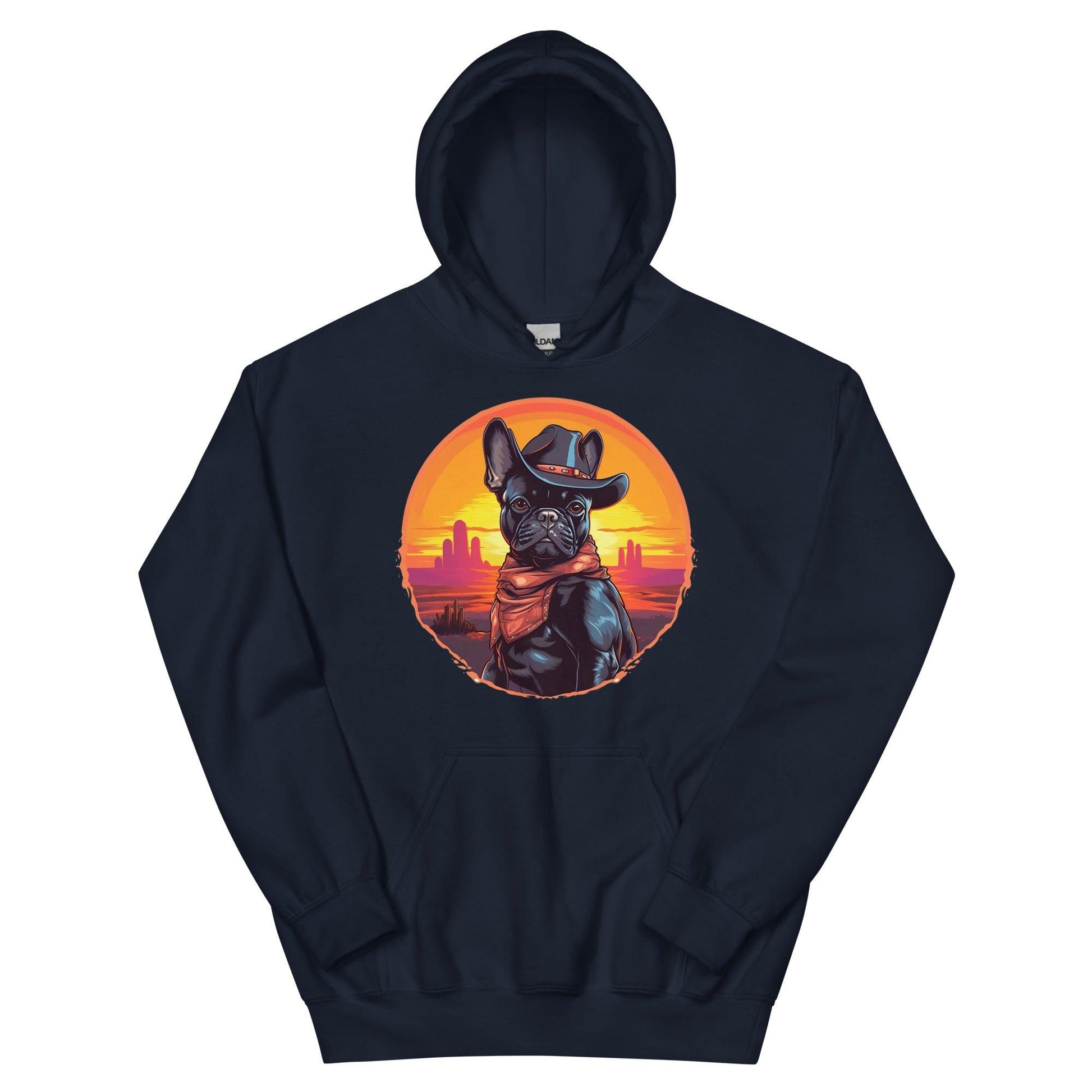 Wild West Cowboy Style Frenchie Unisex Hoodie - Frenchie Emporium