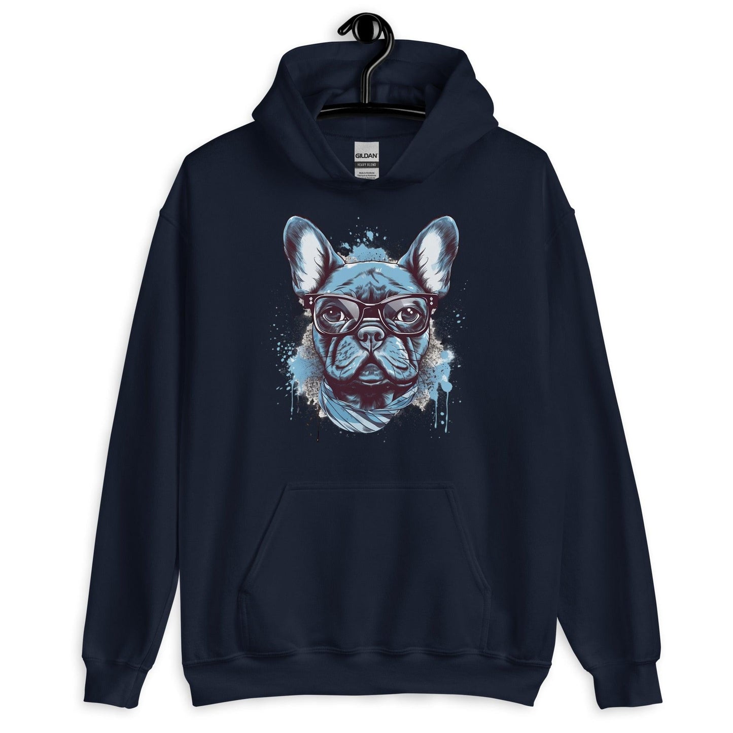 Hipster Frenchie - Unisex Hoodie - Frenchie Emporium