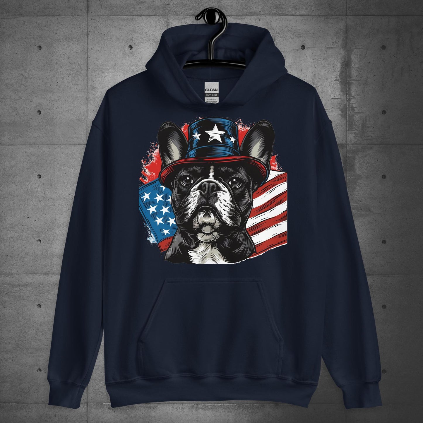 French Bulldog Patriot Unisex Hoodie - Frenchie Emporium