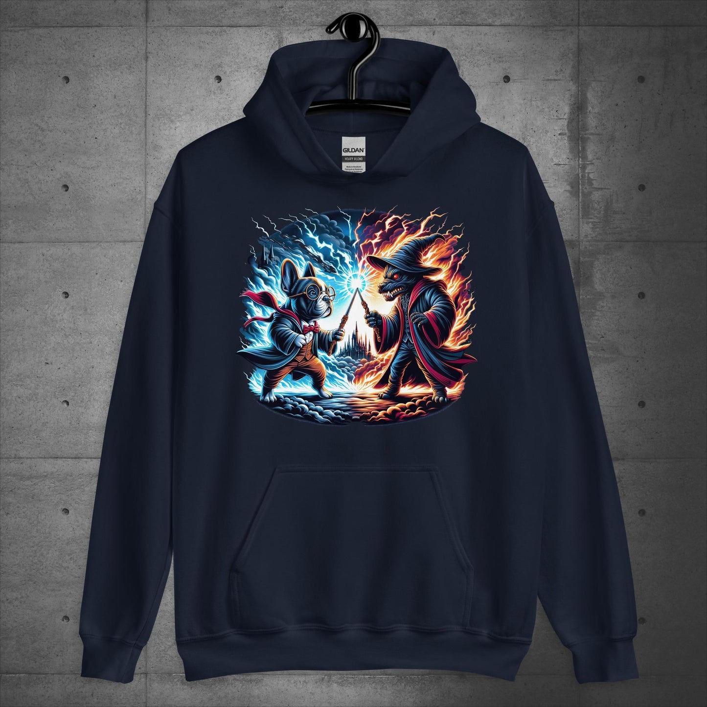Unisex French Bulldog "Wizarding Duel" Hoodie - Frenchie Emporium