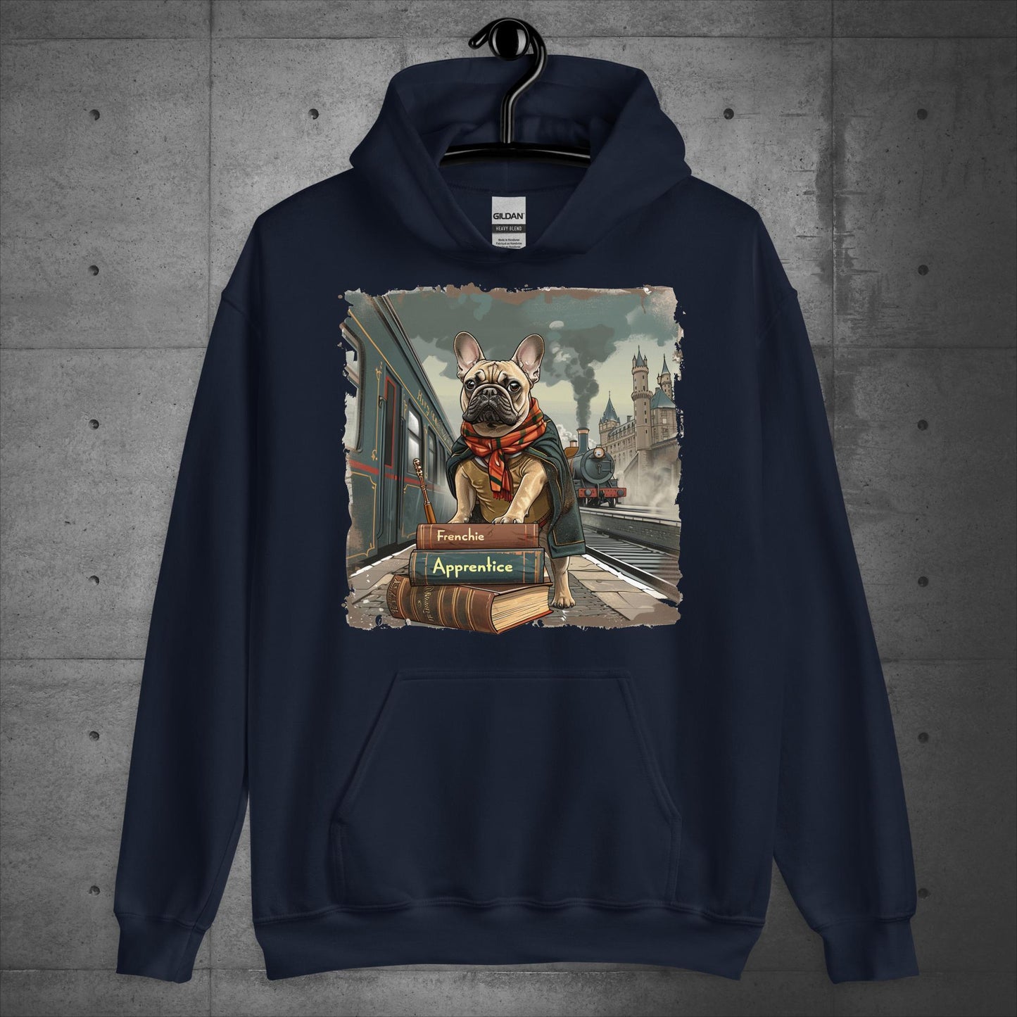 Unisex French Bulldog "Train to Wizardry" Hoodie - Frenchie Emporium