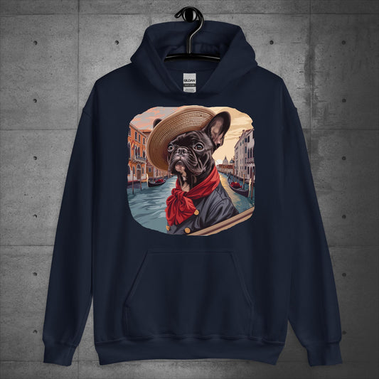 Frenchie as Venice Gondolier - Unisex Hoodie - Frenchie Emporium
