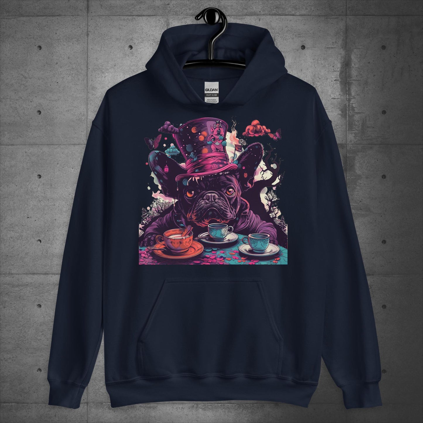 Alice in Wonderland Frenchie Tea Party - Unisex Hoodie - Frenchie Emporium