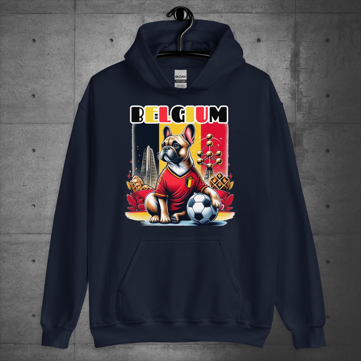 Frenchie Belgium Football Fan - Unisex Hoodie - Frenchie Emporium