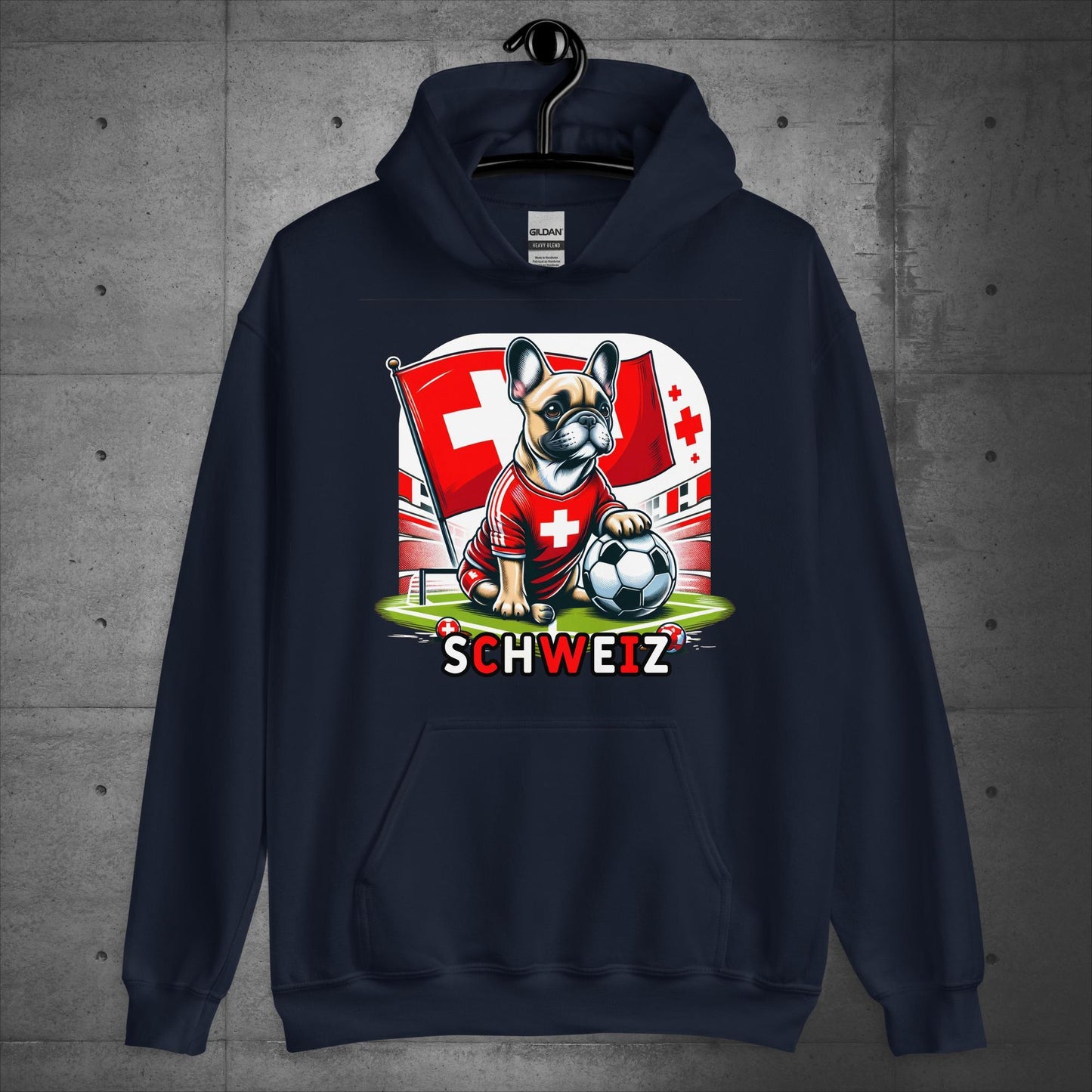 Frenchie Schweiz Football Fan - Unisex Hoodie - Frenchie Emporium