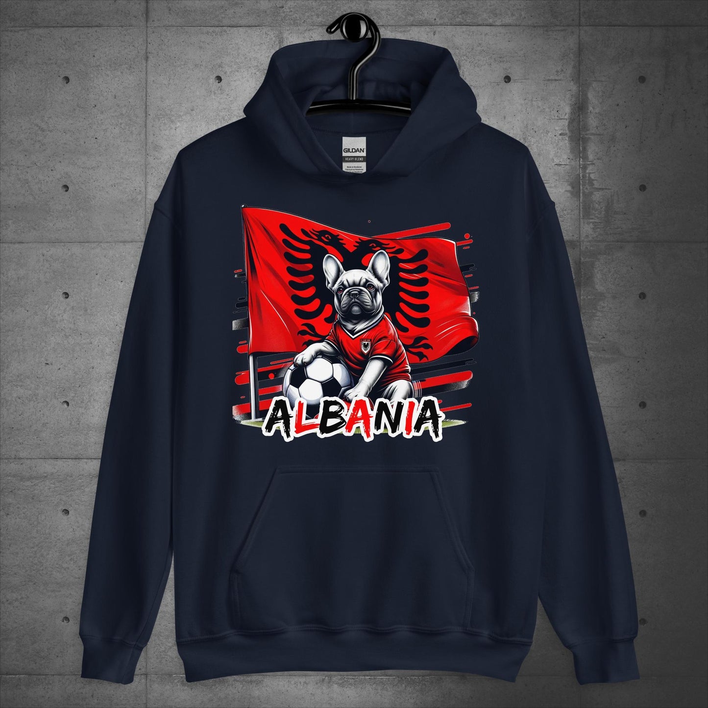 Frenchie Albania Football Fan - Unisex Hoodie - Frenchie Emporium