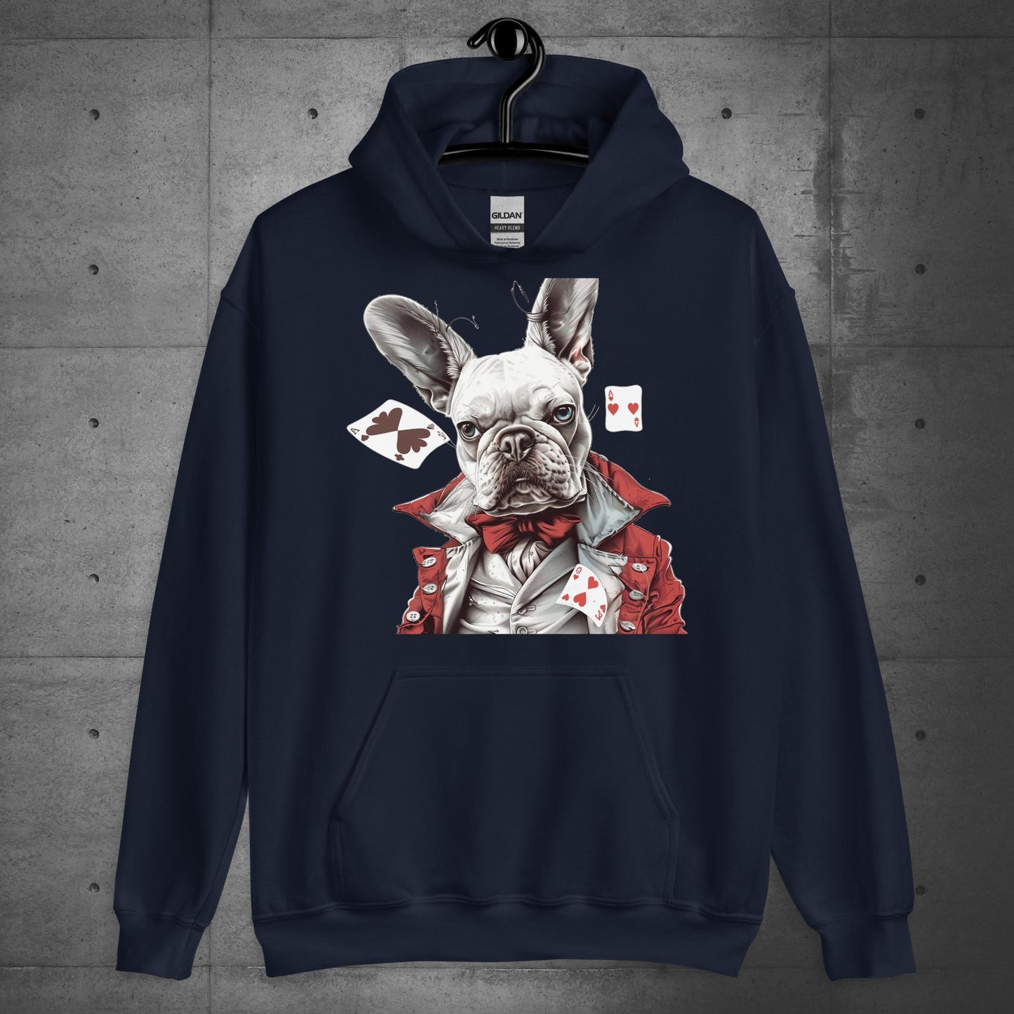 "Player of the cards" Frenchie - Unisex Hoodie - Frenchie Emporium