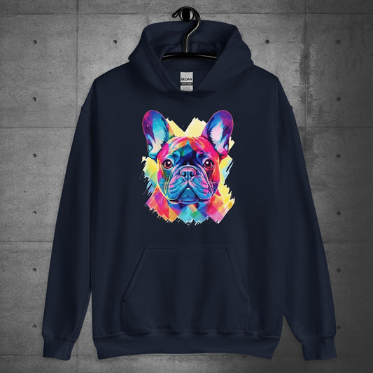 Vibrant Frenchie Abstract - Unisex Hoodie - Frenchie Emporium
