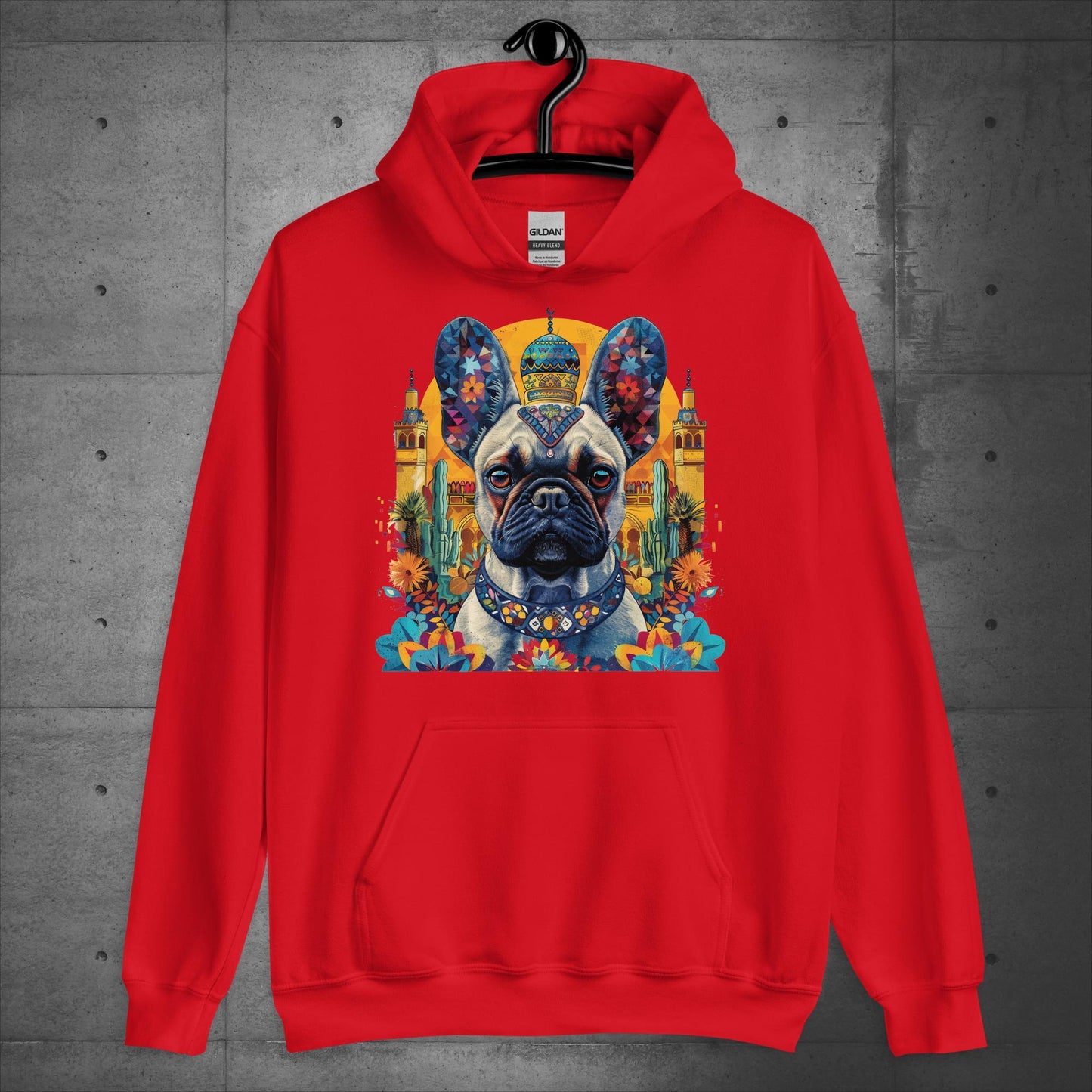 Colorful Marrakesh Medina Frenchie Unisex Hoodie - Frenchie Emporium