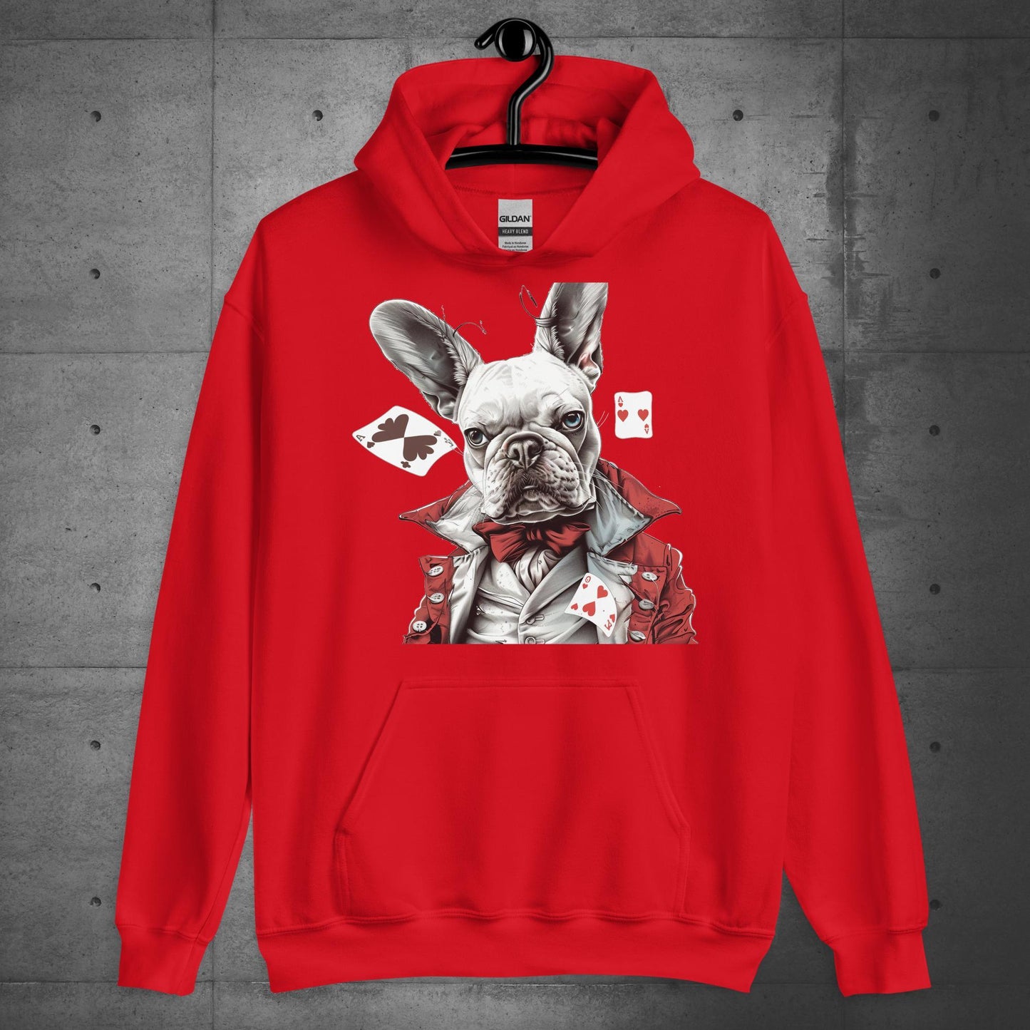 "Player of the cards" Frenchie - Unisex Hoodie - Frenchie Emporium