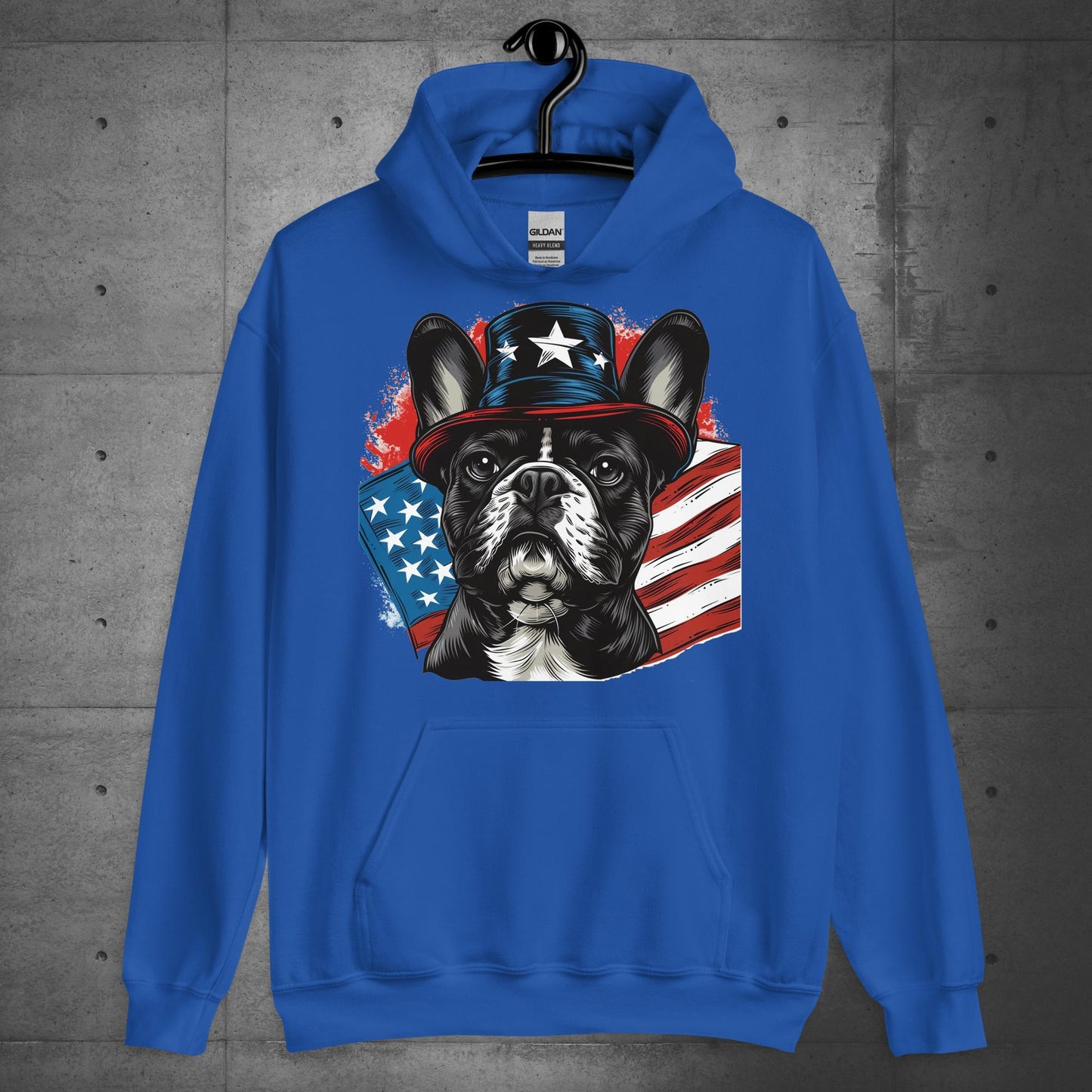 French Bulldog Patriot Unisex Hoodie - Frenchie Emporium