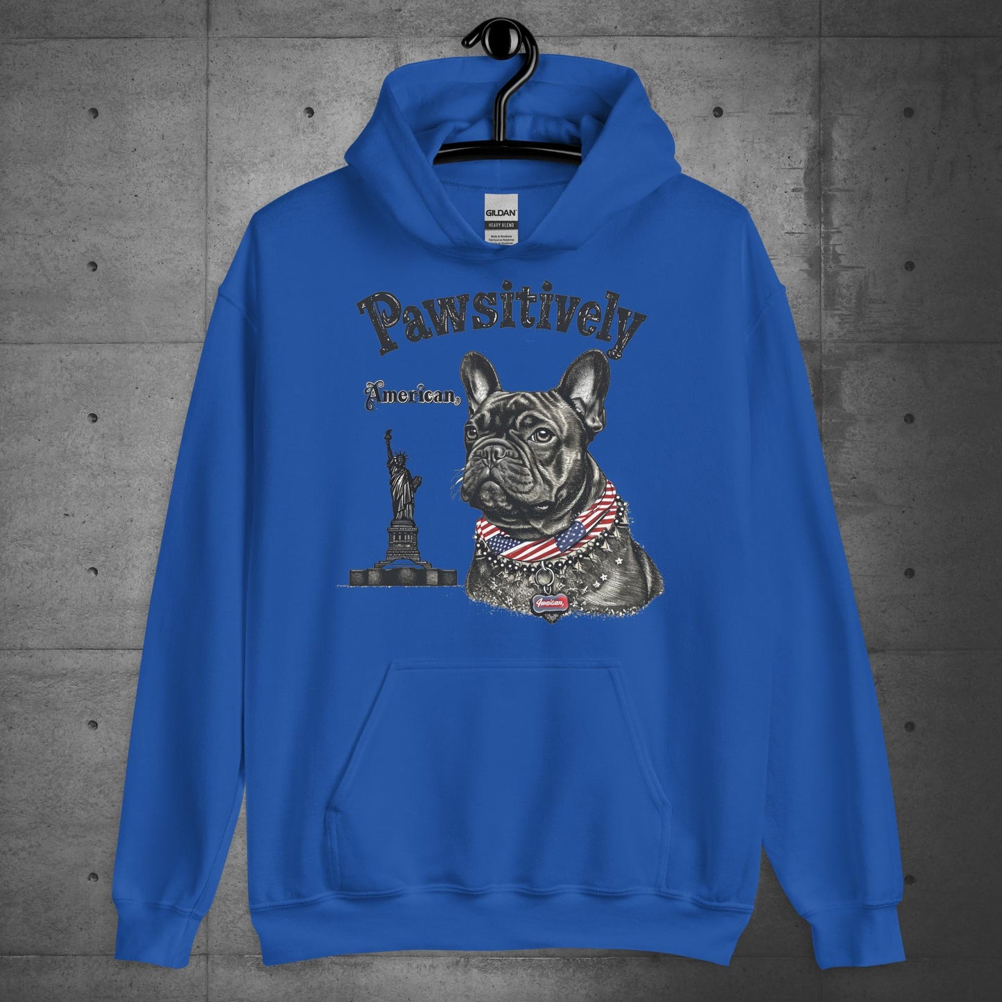 Unisex "Pawsitively American" French Bulldog Hoodie - Frenchie Emporium
