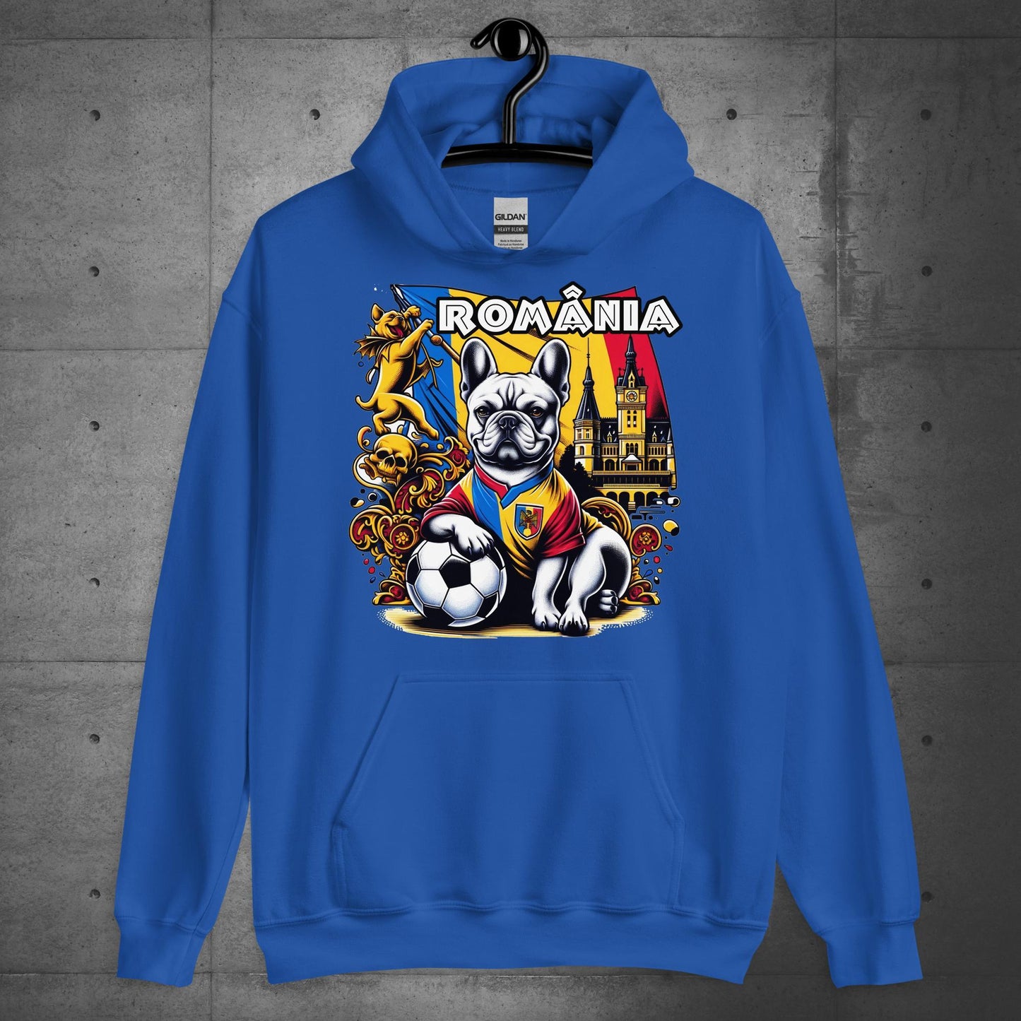 Frenchie Romanian Football Unisex Hoodie - Frenchie Emporium