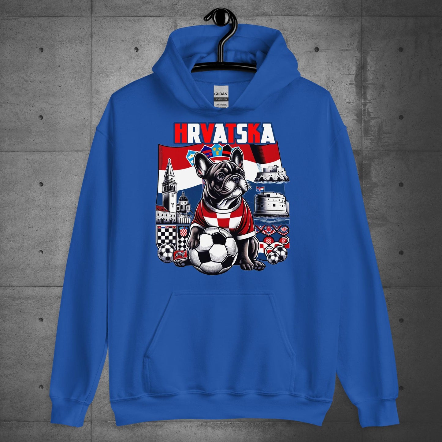 Frenchie Croatia Football Unisex 'Hrvatska" Hoodie - Frenchie Emporium