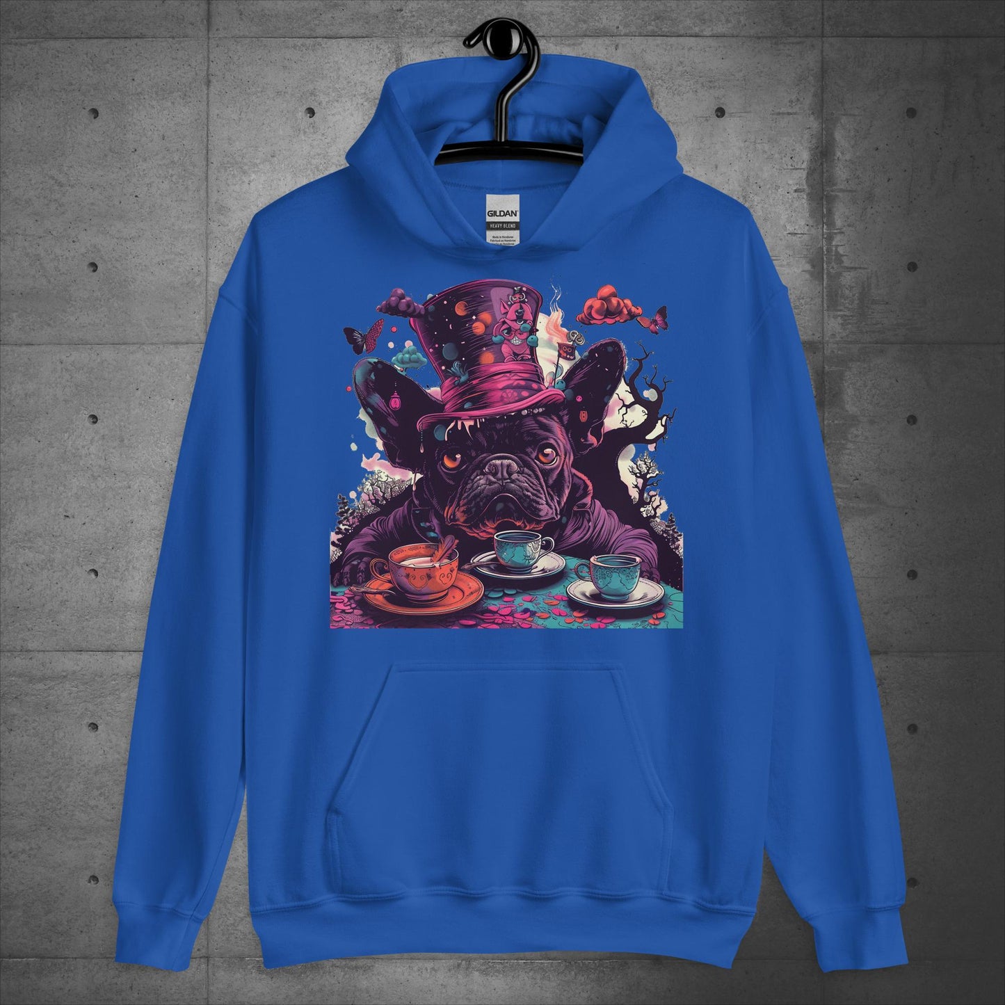 Alice in Wonderland Frenchie Tea Party - Unisex Hoodie - Frenchie Emporium