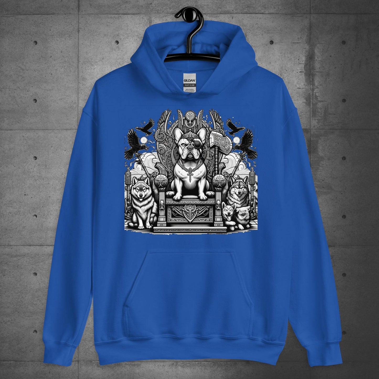 "Throne of Power" Frenchie Unisex Hoodie - Frenchie Emporium