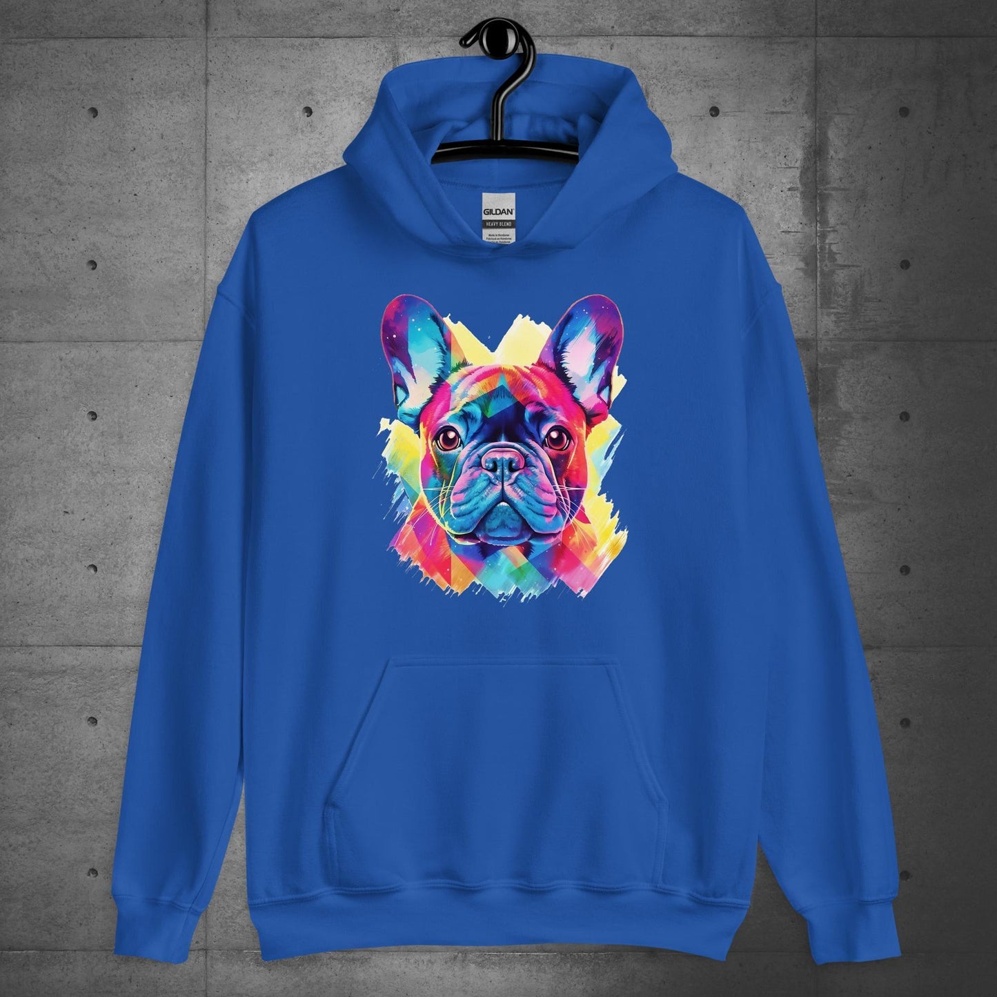 Vibrant Frenchie Abstract - Unisex Hoodie - Frenchie Emporium