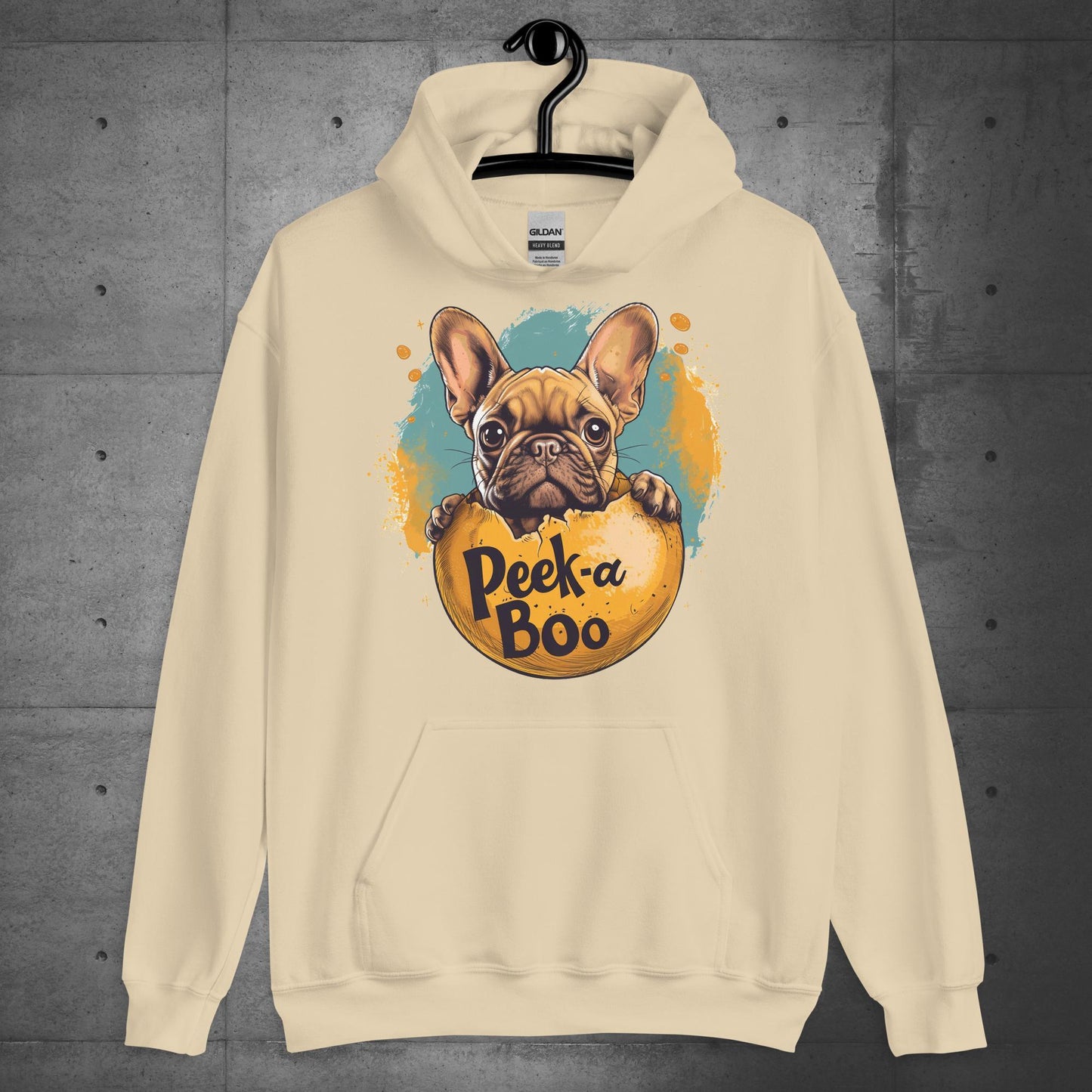 "Peek-a-Boo Frenchie" - Unisex Hoodie - Frenchie Emporium