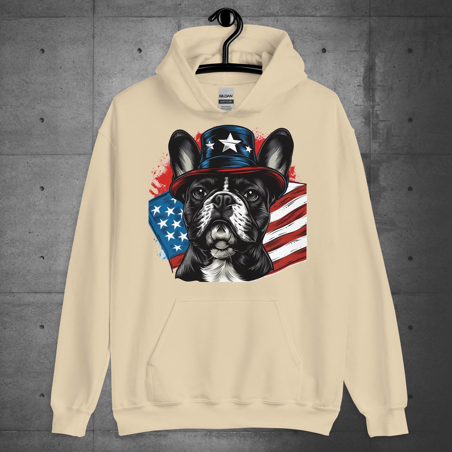 French Bulldog Patriot Unisex Hoodie - Frenchie Emporium