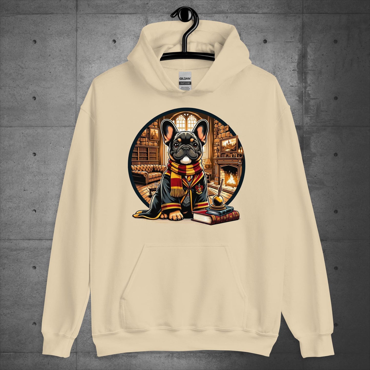 Unisex "Gryffindor Frenchie" Hoodie: - Frenchie Emporium
