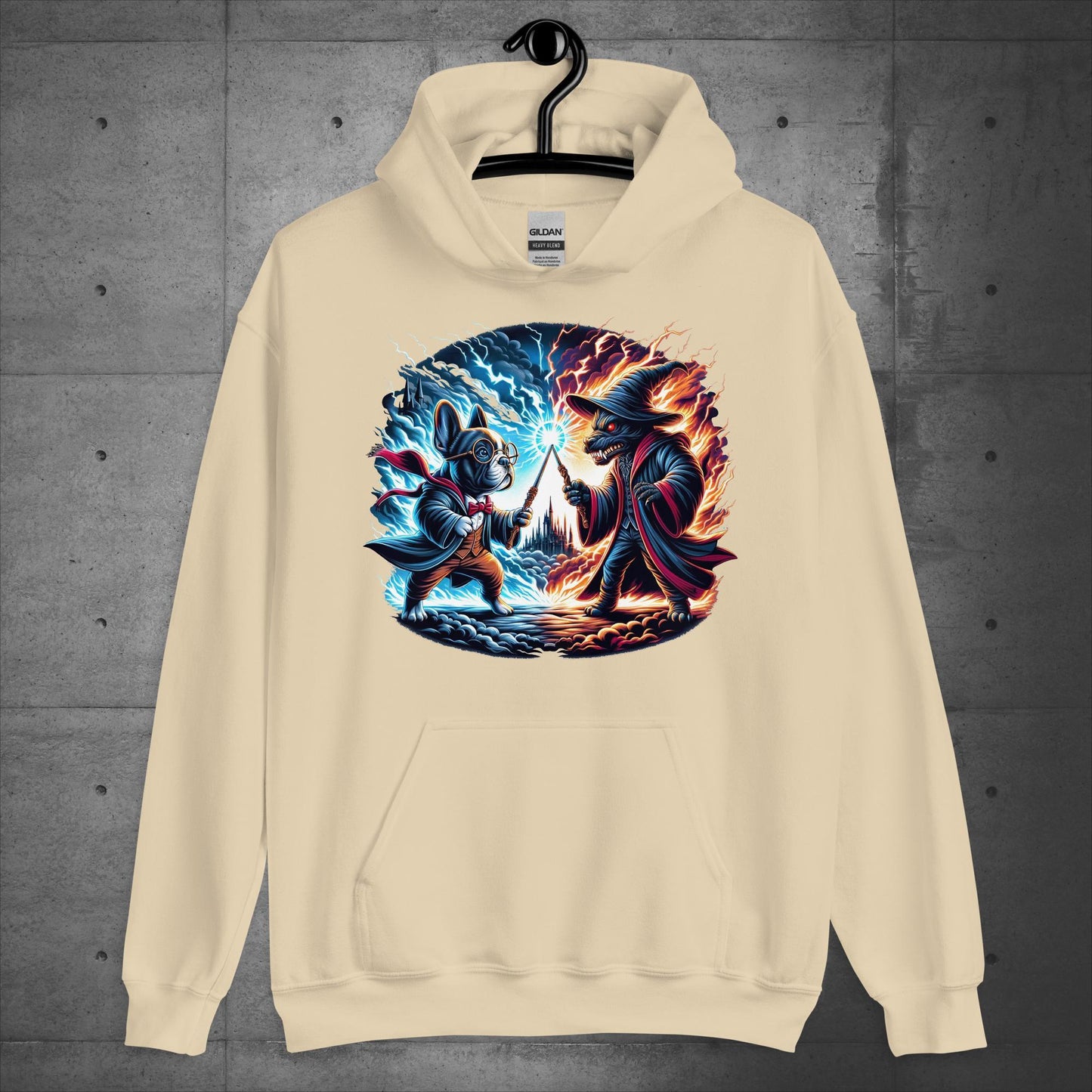 Unisex French Bulldog "Wizarding Duel" Hoodie - Frenchie Emporium
