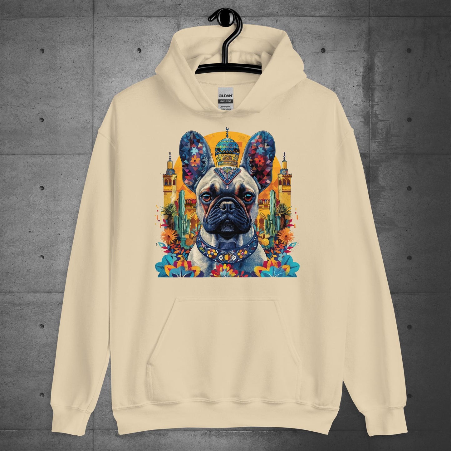 Colorful Marrakesh Medina Frenchie Unisex Hoodie - Frenchie Emporium
