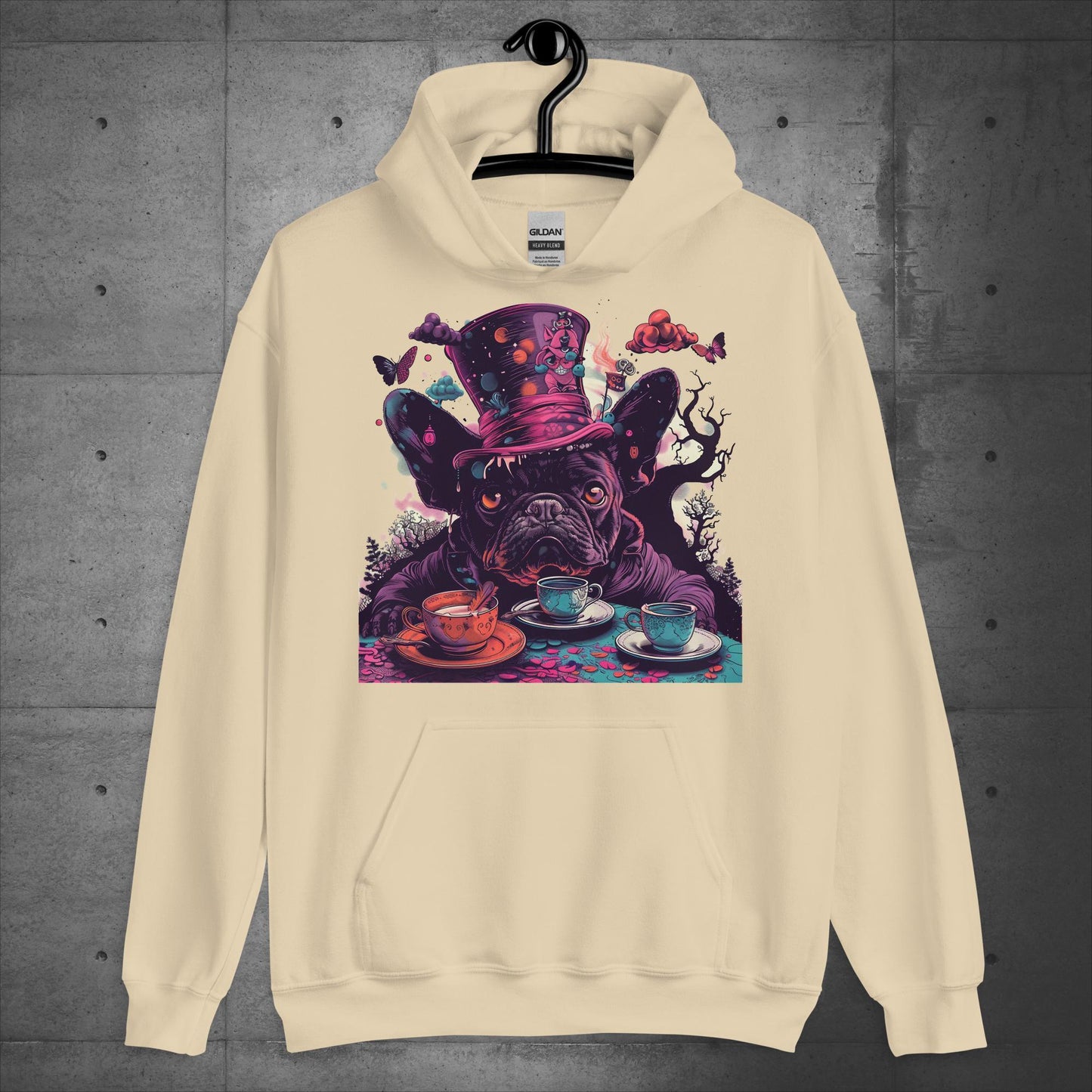 Alice in Wonderland Frenchie Tea Party - Unisex Hoodie - Frenchie Emporium
