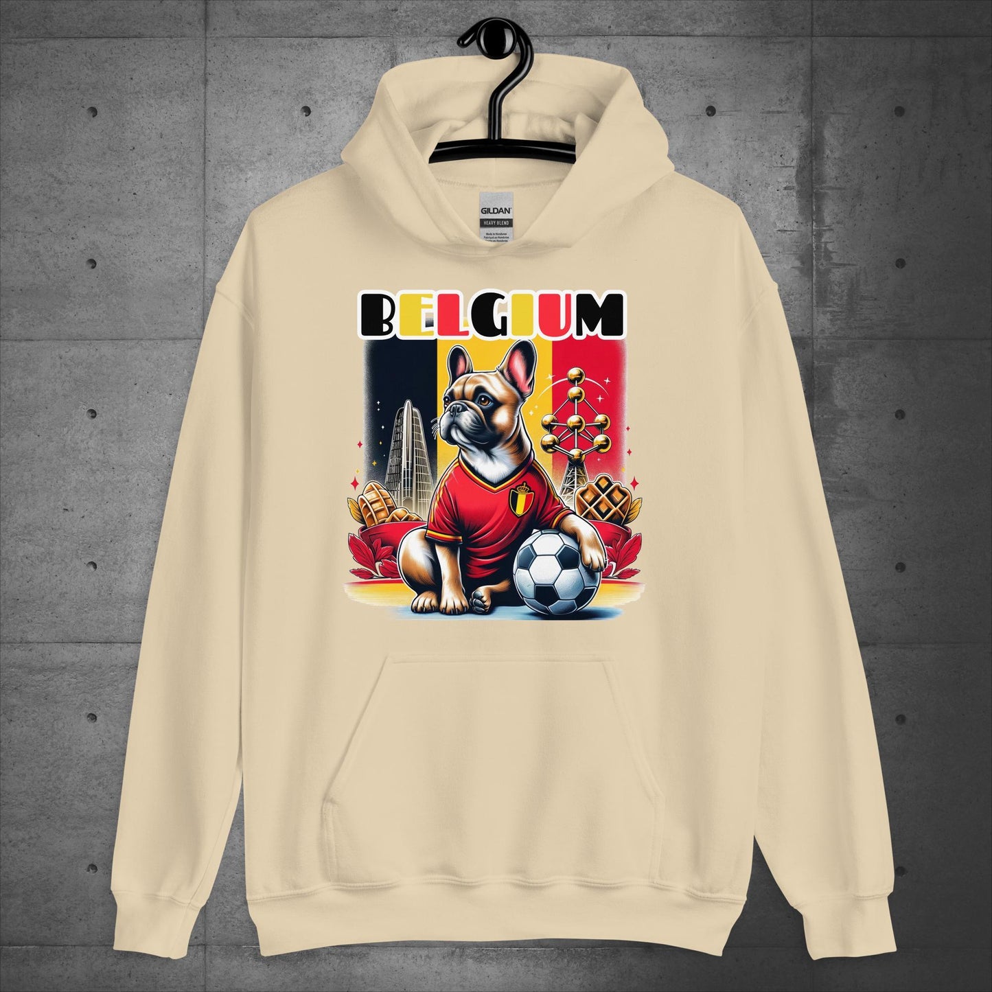 Frenchie Belgium Football Fan - Unisex Hoodie - Frenchie Emporium