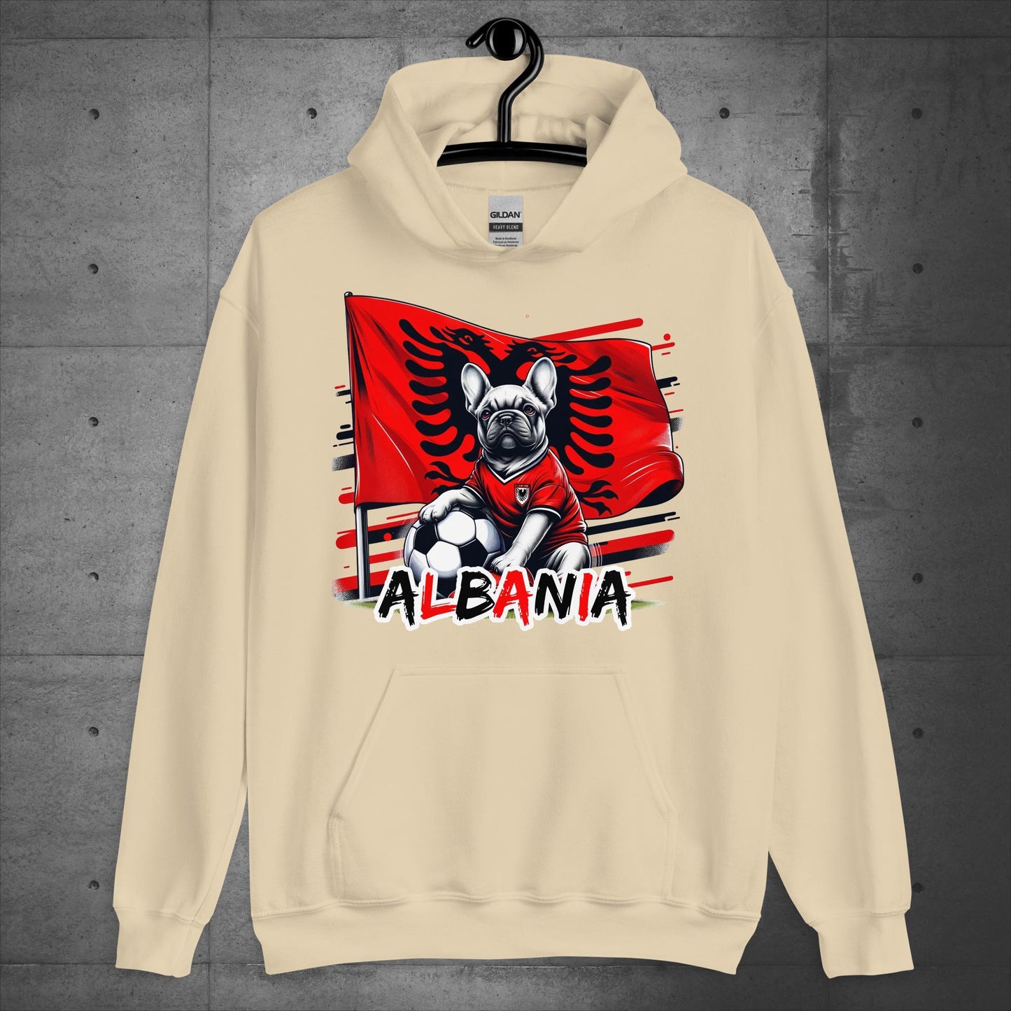 Frenchie Albania Football Fan - Unisex Hoodie - Frenchie Emporium