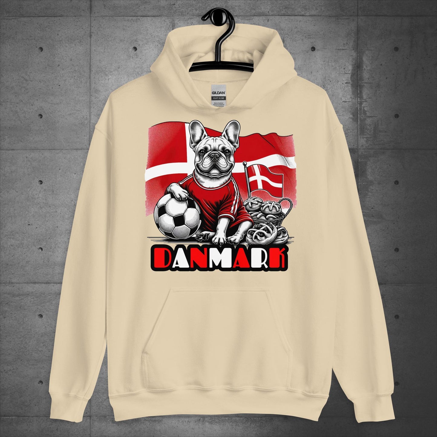 Frenchie Danmark Football Fan - Unisex Hoodie - Frenchie Emporium