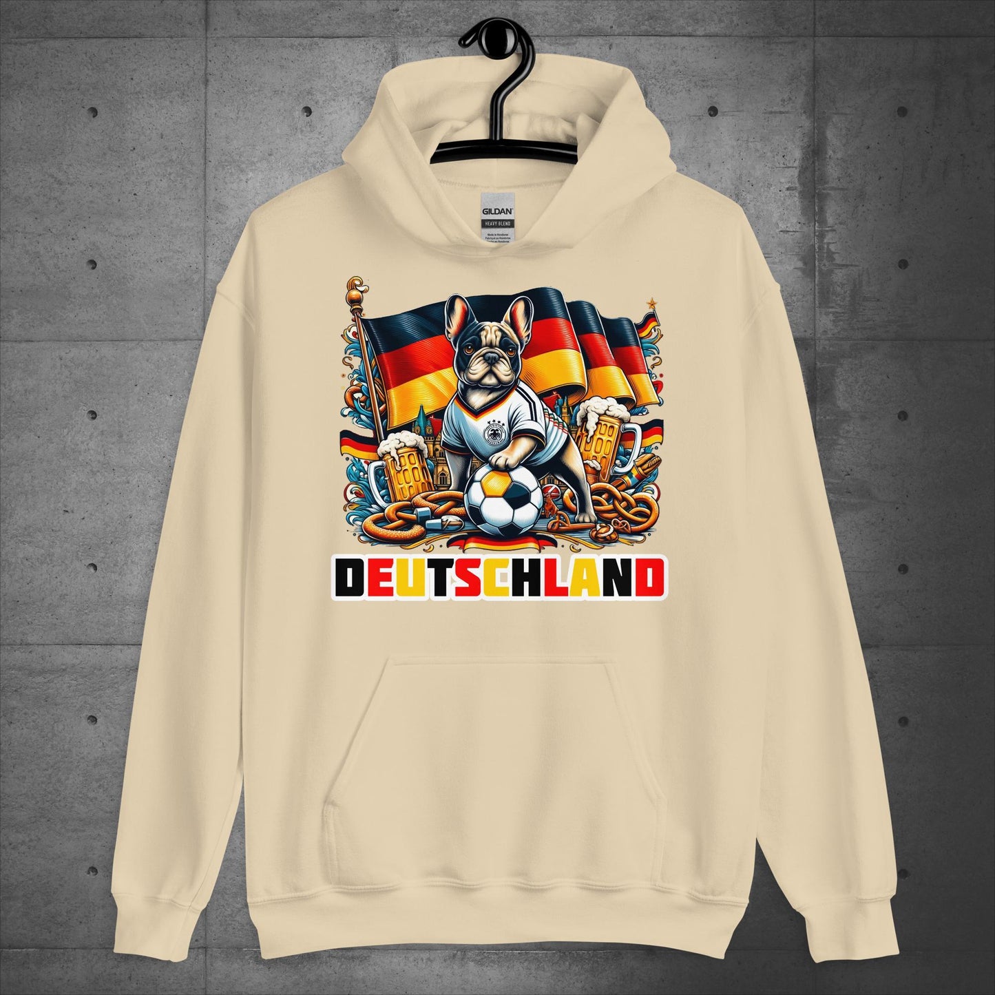 Frenchie Deutschland Football Fan - Unisex Hoodie - Frenchie Emporium